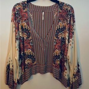 Free People floral dolman sleeve top. “Like new”